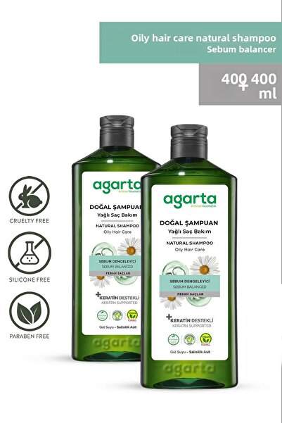 Agarta 2 Purifying Salt-Free Shampoos for Oily Hair 400 ml