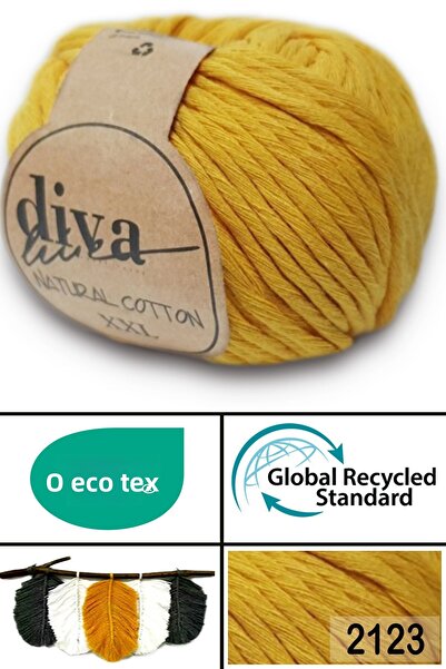 Diva İplik ديفا قطن طبيعي XXL 2123 أصفر