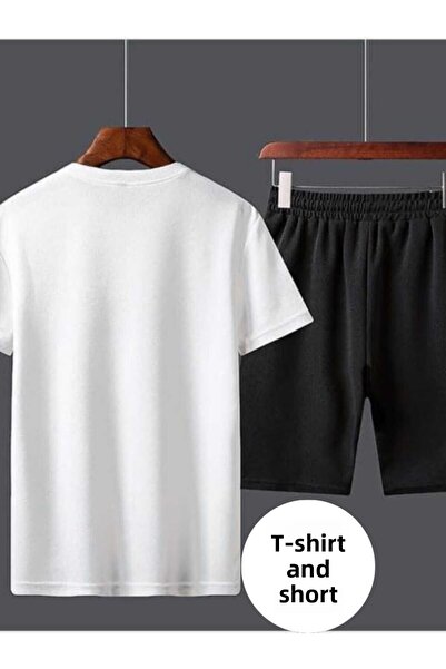 FUNSTYLE Men's Crew Neck Collar 2-Piece Sports Set