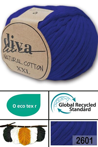 Diva İplik Diva Natural Cotton Xxl 2601 Saks Albastru