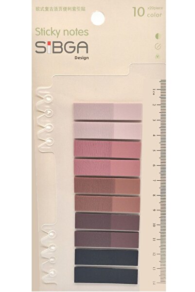 sibga tasarım Postit ملون شفاف Post-it Post It.علامة مرجعية للكتاب، ورق ملاحظات لاصق، 200 ورقة
