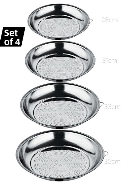 ALBETTO مصفاة كلاسيكية، مجموعة مصفاة من الفولاذ المقاوم للصدأ، مكعبات معكرونة...