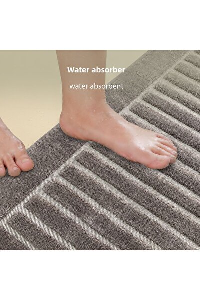 Bestekar Arvia Brown 100% βαμβακερό χαλάκι μπάνιου διπλό, μαλακό, με υφή, που πλένεται στο πλυντήριο, πολυτελές χαλί μπάνιου