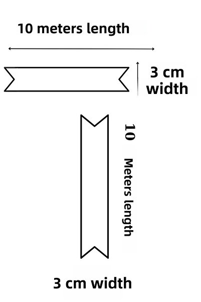 Larenya Κορδέλα 3 εκ | 10 μ | Κυλινδρική κορδέλα για χειροποίητο, πόρπη, συσκευασία και στολίδι