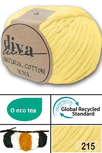 Diva İplik ديفا قطن طبيعي Xxl 215 أصفر فاتح