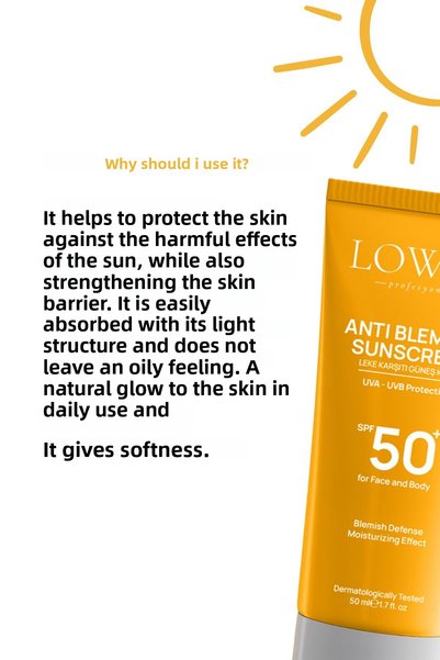 Kozmetik Lowes Sunscreen – Anti-Blemish and Soothing Sunscreen Spf 50+ 50 ml