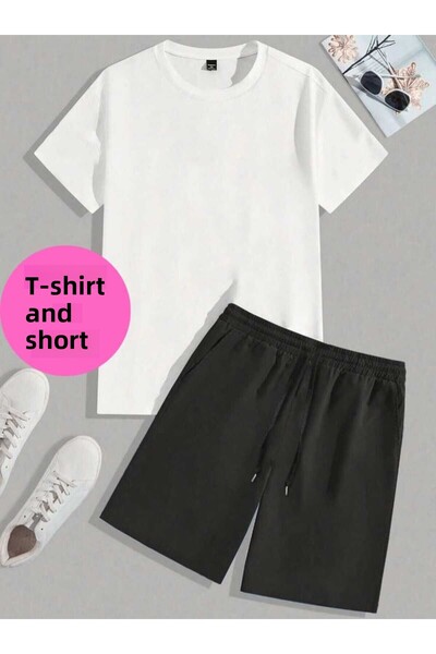 FUNSTYLE Women's Casual / Daily Shorts Set Black White