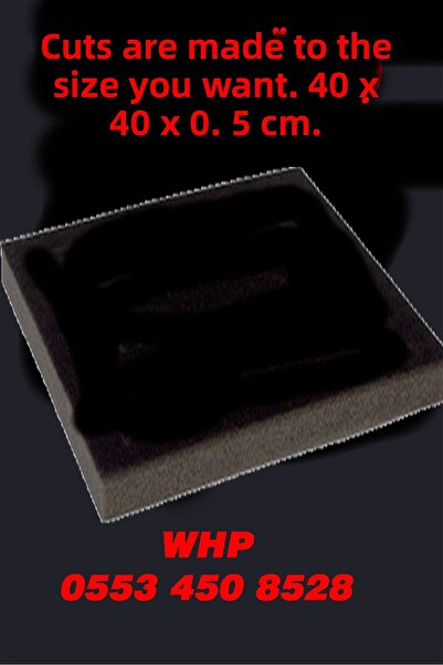 ÇUKUROVA ÜTÜ Flat Sheet 40 cm X 40 cm X 0.5 Thickness Black Flocked Sponge
