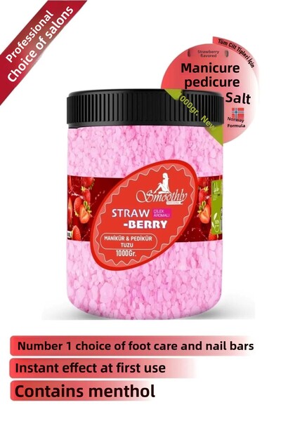 Smoothly Manicure Pedicure Salt Strawberry 1000 G.