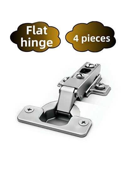 SAMET Flat Cabinet Door Hinge Stone Hinge (Flat Hinge) (4 Pcs)