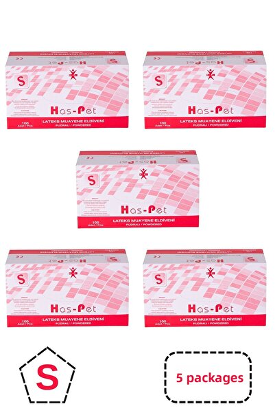 Has-Pet Haspet Powdered Latex Examination Gloves Small 5 Boxes