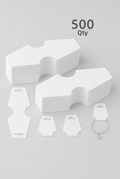 OLİ Art بطاقة المجوهرات وبطاقة سوار بيضاء 500 قطعة. بطاقة تعليق المجوهرات مقا...