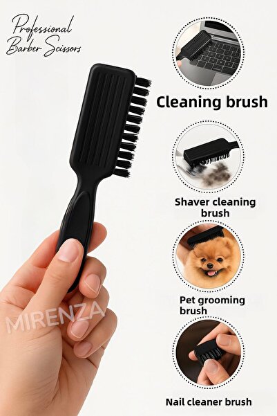 mirenza cosmetic فرشاة تنظيف صغيرة متعددة الأغراض، لون أسود، أداة تشذيب الشعر...