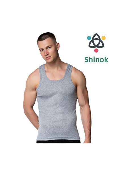 ŞİNOK Men's Ribbed Sports Singlet 6-Pack