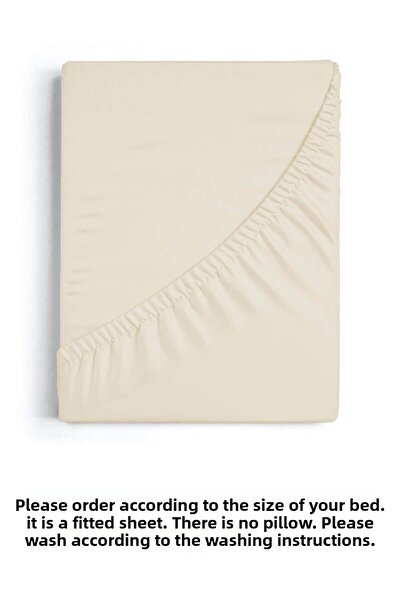 Mira Home Double Plain Combed Cotton 100% Cotton Elastic Sheet 180X200