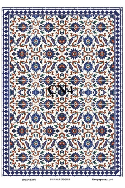 LİNEART Lineart Rice Decopage Paper Çn4