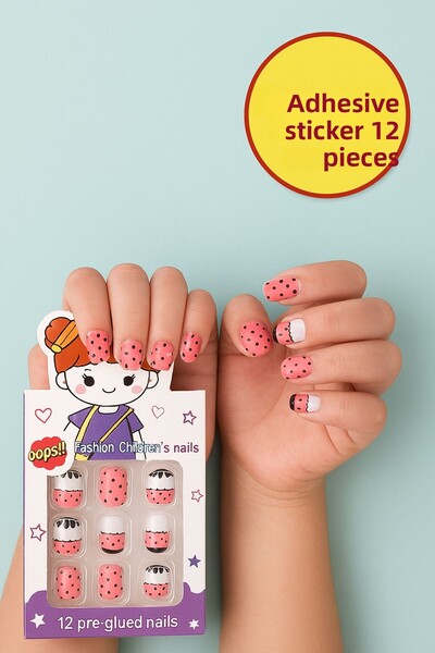 TOYFEST مجموعة ألعاب أظافر ملونة مطبوعة للأطفال من سن 5 إلى 14 سنة مع ملصقات ...