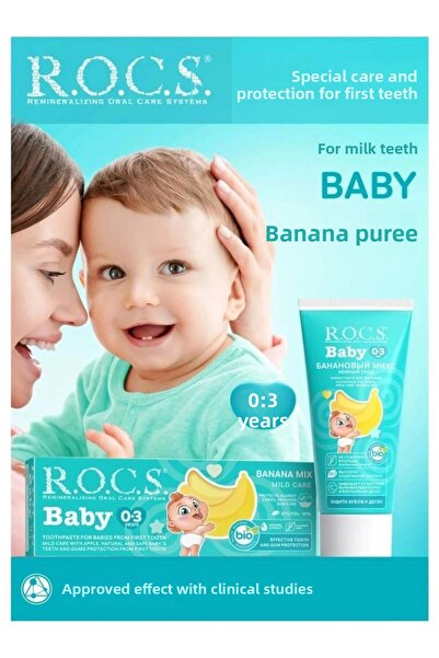 R.O.C.S. Nessiworld R.O.C.S.Baby Toothpaste with Banana Puree Taste 0-3 Years 45 Gr