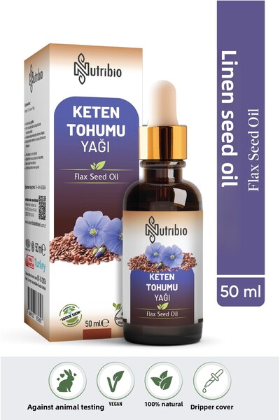 nutribio Flaxseed Oil 100% Pure 50 ml