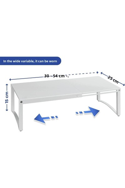 GBMOTION حامل شاشة معدني بعرض قابل للتعديل - منظم سطح المكتب، 30-54 سم، حمولة...