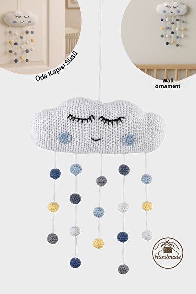 Wellgro زخرفة باب سحابة زرقاء لطيفة من Amigurumis