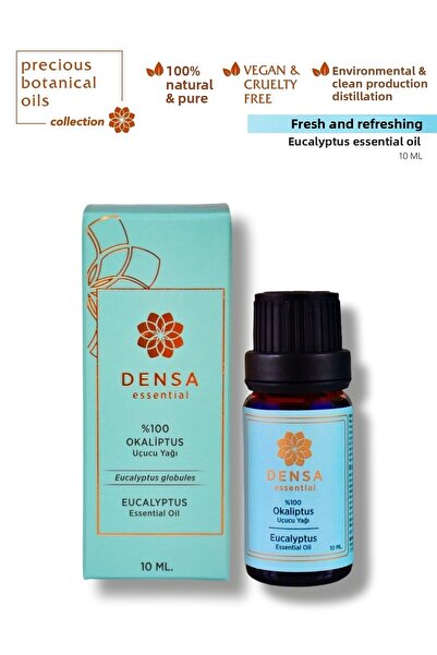 Densa Essential مبخرة 10 مل زيت الأوكالبتوس العطري الطبيعي 100% - تدليك الشمو...
