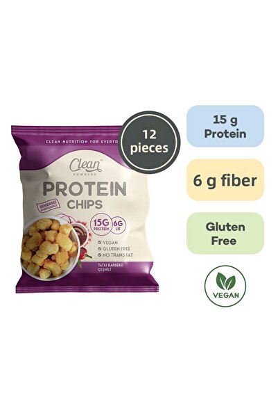 Clean Powders رقائق البروتين 50 جرام شواء حلو 12 قطعة