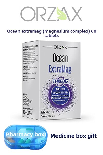 Ocean Extramag Threog (L-Treonat - Bisglisinat) Magnesium Complex 60 Tablets + Pill Box Gift