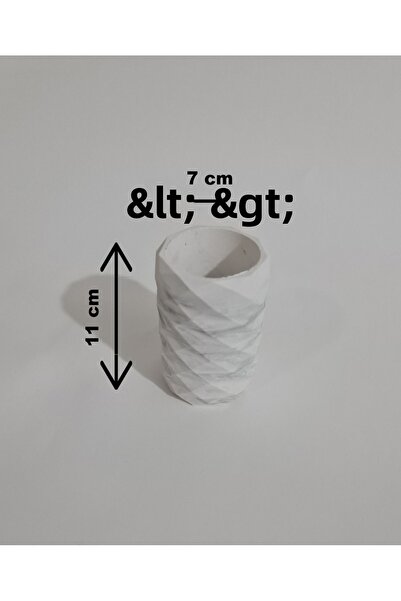 MiniHediye Concrete Toothbrush Holder And Paste Holder Pen Holder