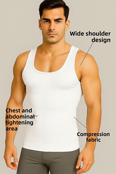 yumuhome Men's Corset. Men's Corset Tank Top. Corset Tank Top That Hides the ...
