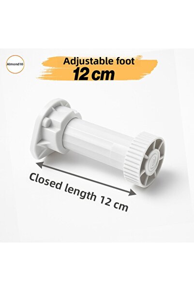 Badem10 Adjustable 10Pcs 12cm Plastic Feet Cabinet Furniture Bench Riser Heightening Foot Feet