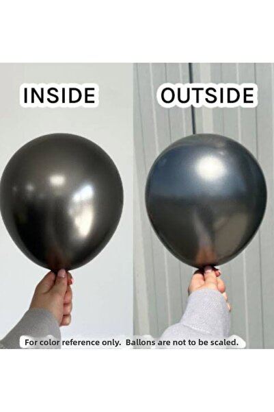 Çemrek Süs Parti Kalisan Space Gray Chrome Balloon 12 Inch 10 Pcs