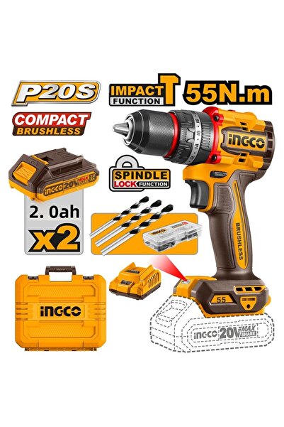 Ingco CIDLI 20558 E 20 V 55 Nm Βιομηχανικό Δράπανο