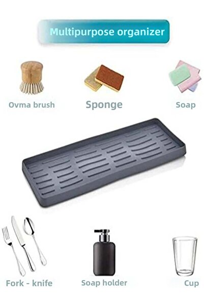 Mode Cool Multipurpose Silicone Mat Silicone Soap Dish Organizer Soap Dish Base Liquid Soap Dispenser
