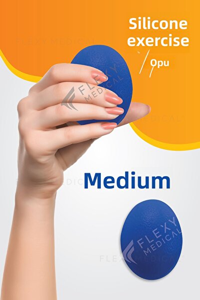 Flexy Medical Medium Hardness Blue Silicone Hand Wrist Finger Strengthening Ball Hand Stress Exercise Ball Physical Therapy
