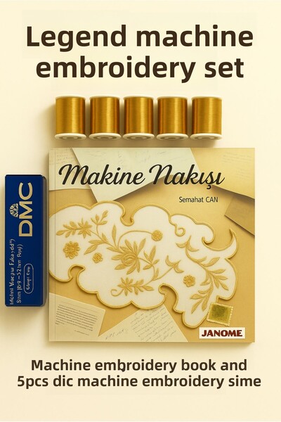 BALIM ÖRGÜ EVİ Kit de broderie Legend Machine (Carte de broderie la mașină + ...