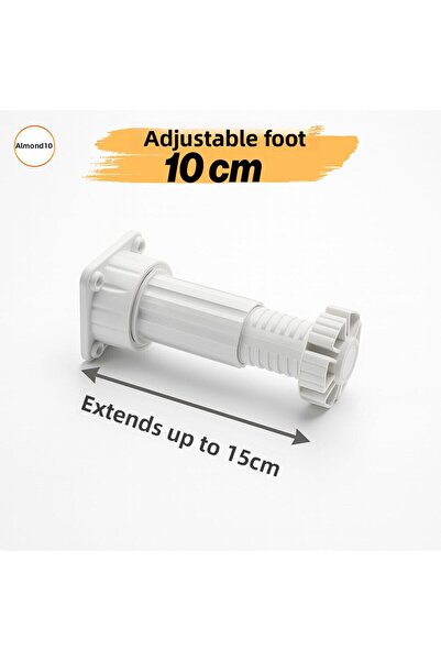 Badem10 Adjustable 10cm Feet Set 10Pcs Cabinet Furniture Bench Pouffe Riser Heightening Foot Feet