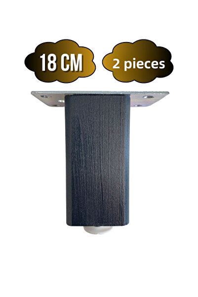 GOLDENWOODEN Picioare din lemn reglabile pentru mobilier, picioare pentru masă și dulap (ANTRACIT) (LEU (LEU DE BUCĂ) / GURGEN (LEU DE GURGEN)) (18CM) (2 BUC.)