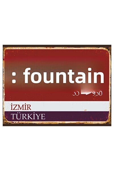 Komut Τραπέζι με θέμα την ρετρό ξύλινη αφίσα της Çeşme, Ιζμύρη, Τουρκία |   Β...