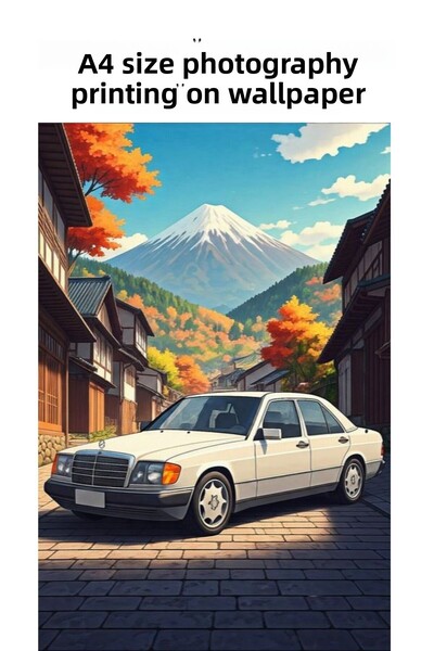 Organik Yolda خلفيات مرسيدس، طباعة صور، مقاس A4، 21.0 × 29.7 سم