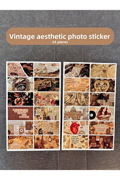 hdsticker Set de autocolante foto estetice vintage – caiet, agenda, jurnal bu...