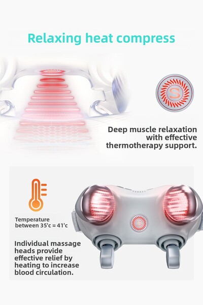 SKG H7 Max Neck and Shoulder Massager, Shiatsu Massage Therapy, with Kneading, Phototherapy