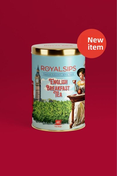 RoyalSips English Breakfast Tea 60 Filtered Bags