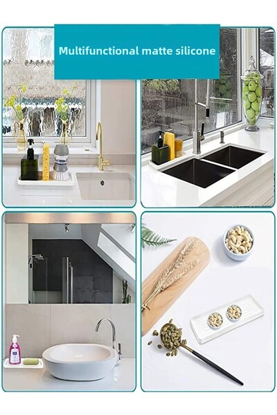 Mode Cool Multipurpose Silicone Mat Silicone Soap Dish Organizer Soap Dish Base Liquid Soap Dispenser