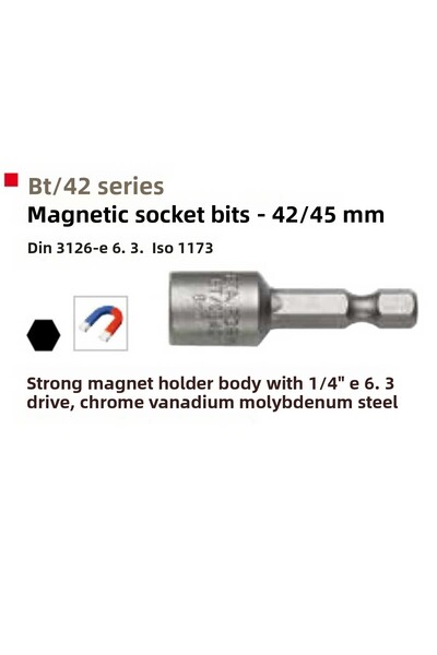 Ceta Form Magnetic Socket Tip 5.5X42 mm - Bt/0542