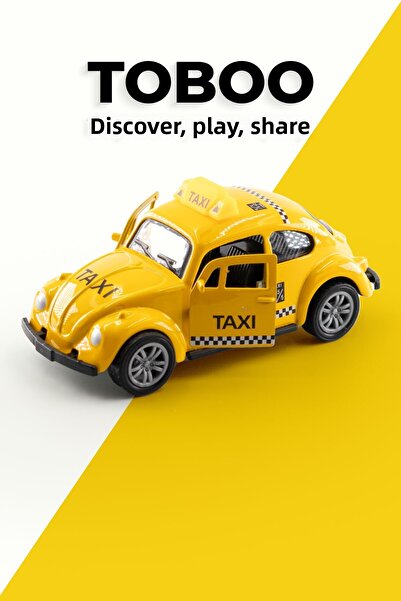 shop 1:32 فولكس فاجن بيتل، نموذج معدني أصفر تاكسي - أيقونة المدينة، فوسفوس عا...