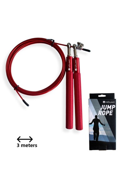 Rebuwo Red 3 Meters Adjustable Speed Jump Rope