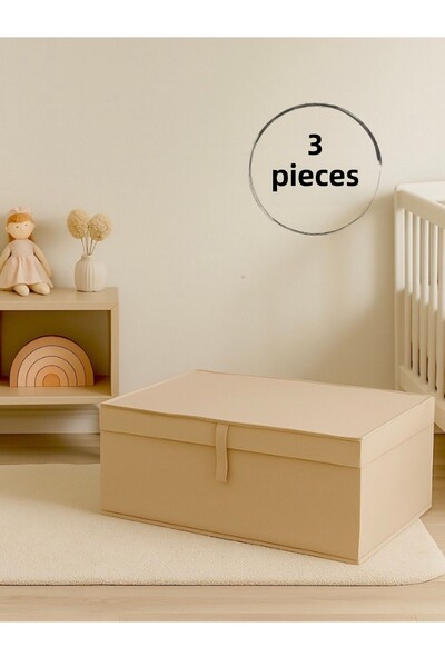 Venita Home 3 cutii multifuncționale în formă de cutie cu capac (pentru depoz...