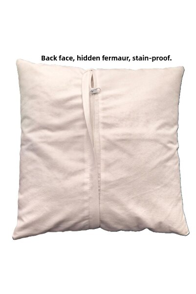 Ahsen Dekoratif Modern Stylish Aesthetic Throw Pillows Turn into Painting Digital Printed Luxury Velvet 4-Piece Throw Pillow Cover Set