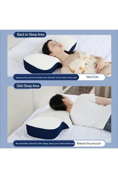 Zeelux Premium Orthopedic Memory Foam Pillow |   Ergonomic Neck Support |   For Side and Back Sleepers